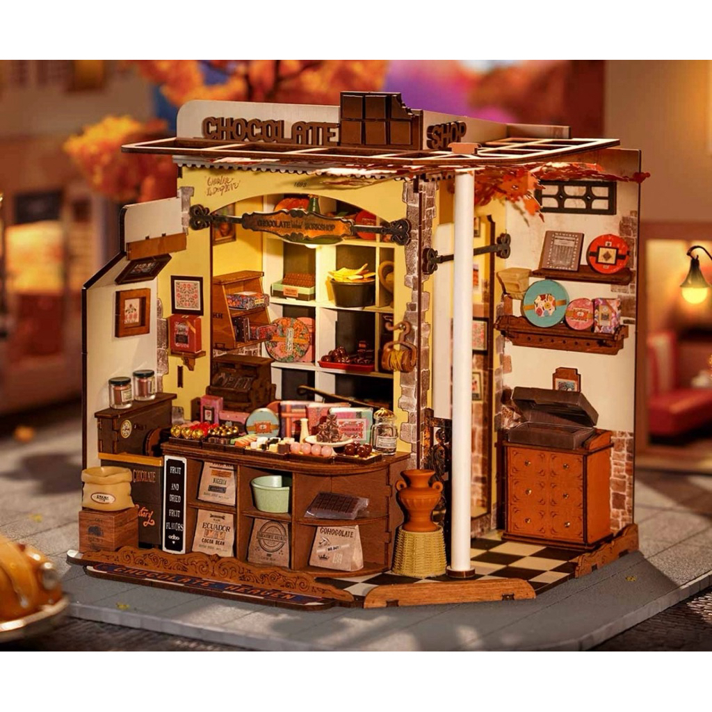 Rolife ของเล่น Rolife DIY Miniature House - Henry's Chocolate DG174  English version  [พร้อมส่ง]