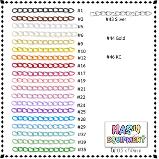 HasuEquipment 1 ชิ้น โซ่ 2.5cm และ 5cm โซ่แฟชั่น โซ่สำหรับทำพวงกุญแจ Hasu Equipment [ETC]
