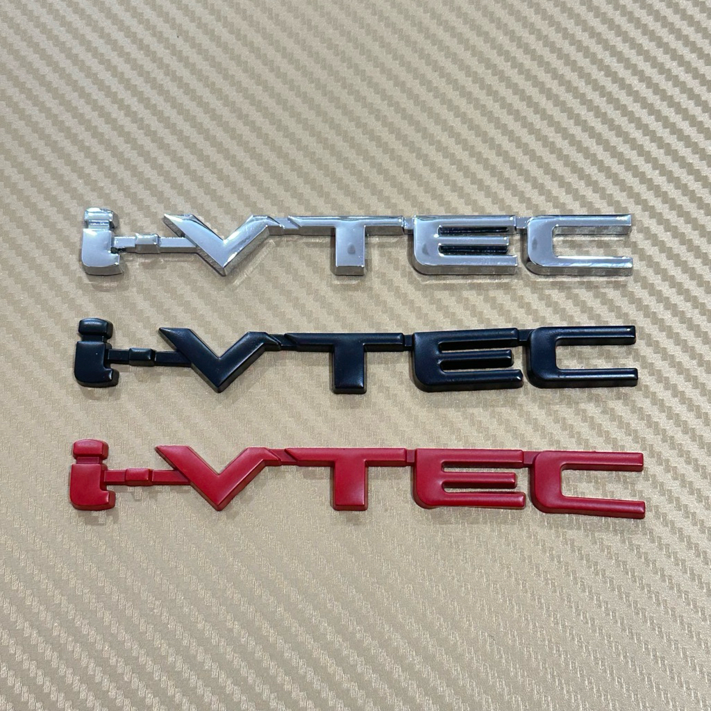 โลโก้* i-VTEC งานโลหะ ติดรถ Honda ขนาด* 1.5 x 13 cm ราคาต่อชิ้น