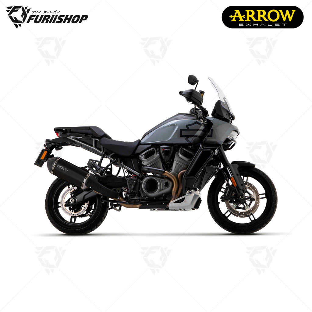 ท่อสูตร/ท่อแต่ง/ท่อไอเสีย Arrow Slip on Arrow Slip on Dark-Carbon : for Harley-Davidson Pan America 