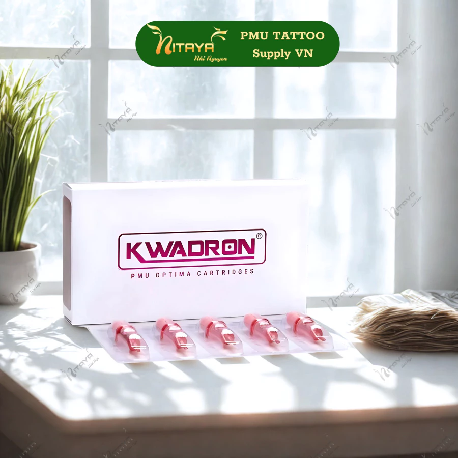 [ของแท้] เข็ม KWADRON – สำหรับงานสักคิ้วปากขอบตาและ PMU มืออาชีพ – คมชัด เบา ไม่สั่น