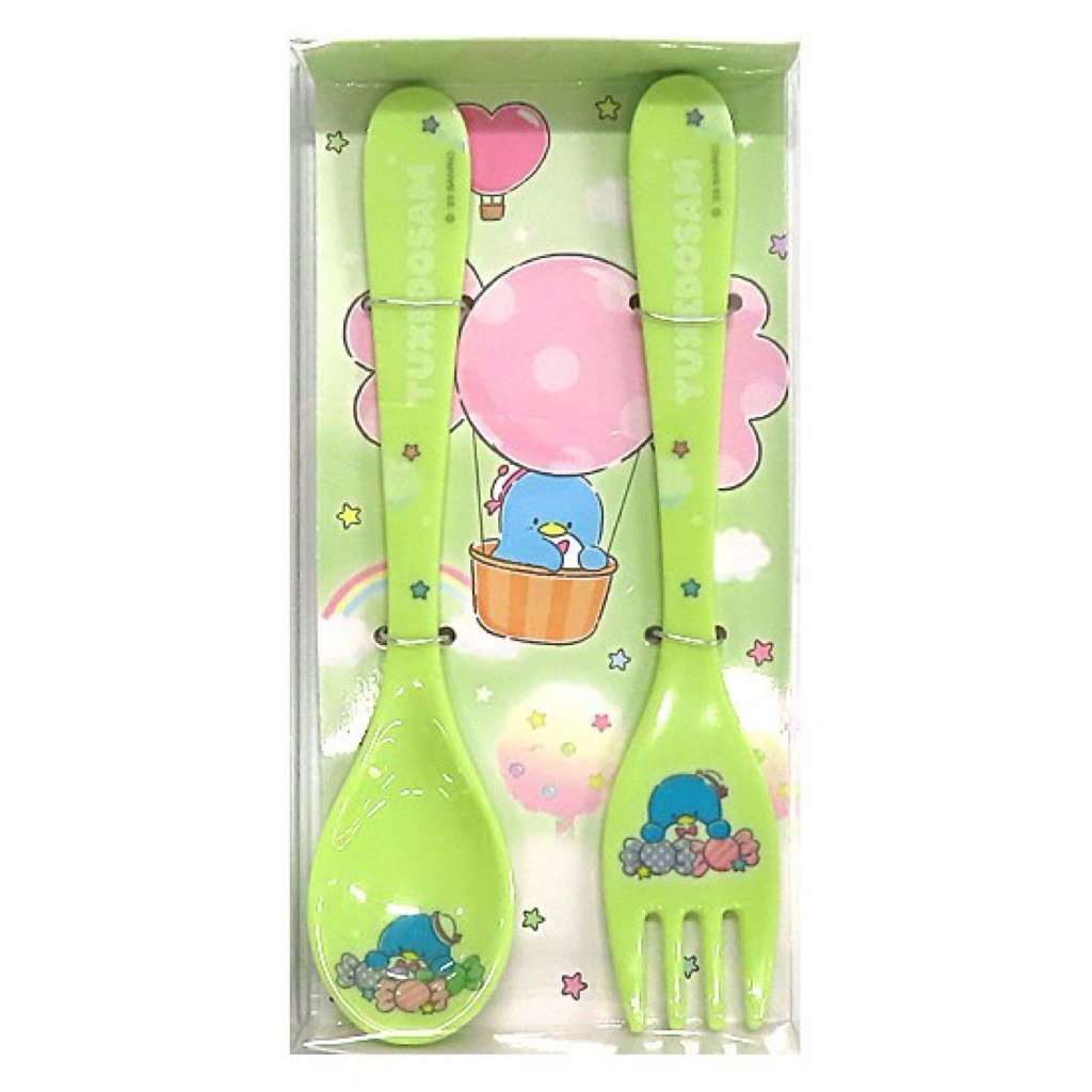 (พร้อมส่ง)ช้อนส้อมเด็กTuxedosamจากSanrioแท้100%ของใหม่