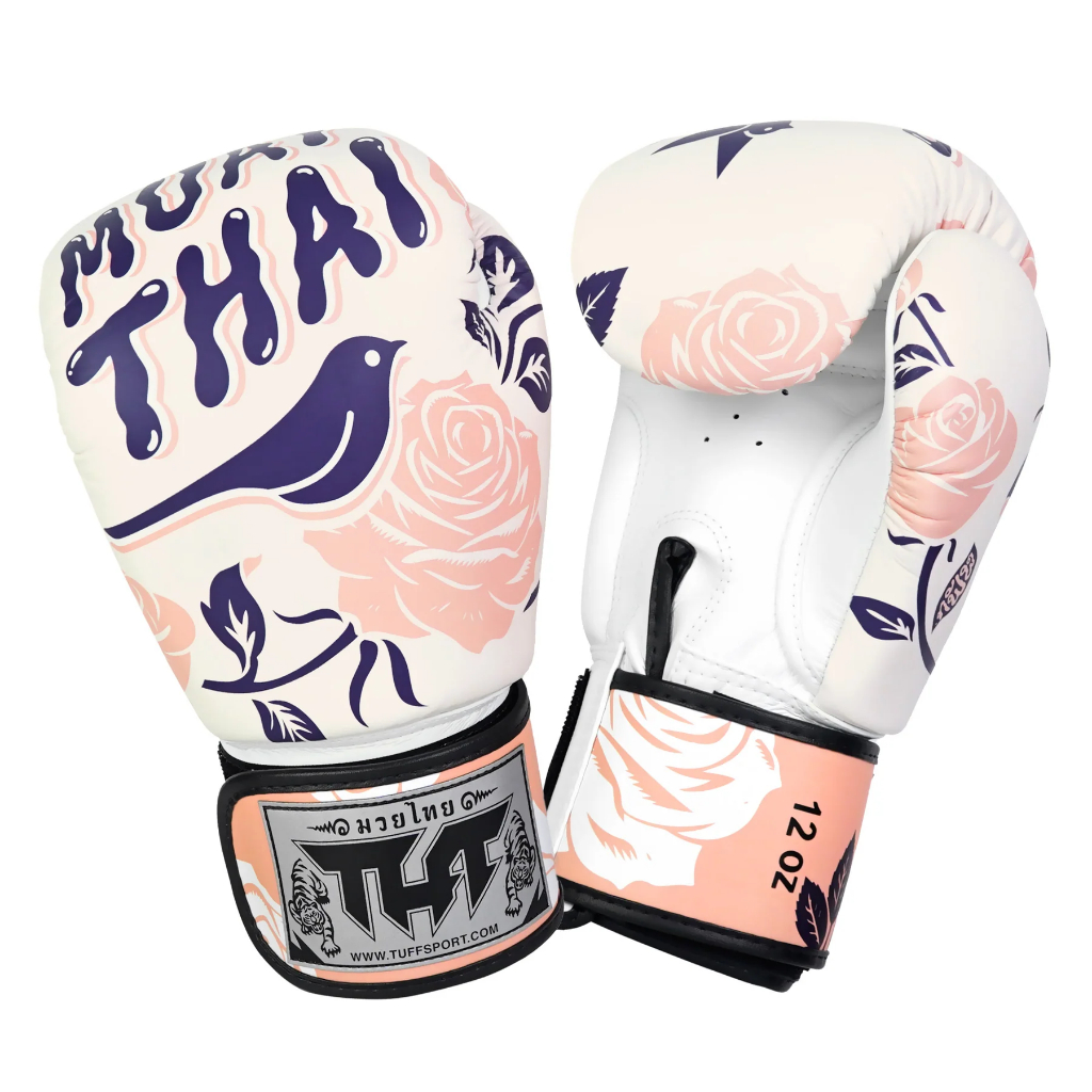 TUFF Muay Thai Boxing Gloves นวมชกมวย ต่อยมวย ออกกำลังกาย กระชับ ใส่สบาย หนังไมโครไฟเบอร์