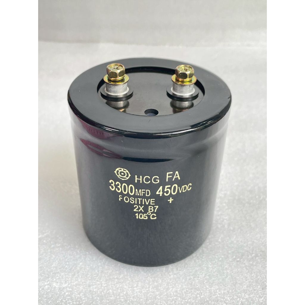 CAPACITOR 3300UF 450V ขนาด 75x85mm แท้ใหม่ แท้ C3300UF450V C 3300UF450V C3300UF 450V C450V3300พร้อมส