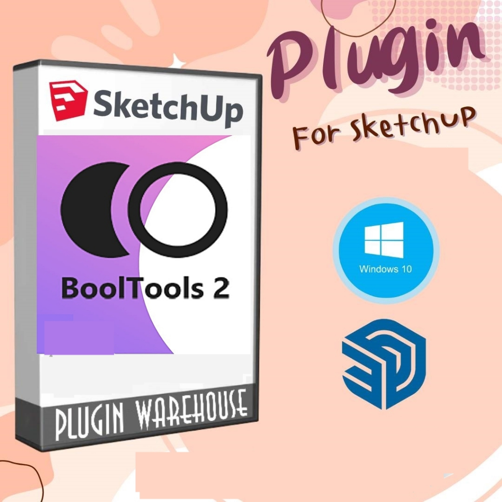Bool Tools 2 v2.2.0 (ปลั๊กอินเครื่องมือบูลีนที่เหนือกว่า Solid Tools) Plugin for Sketchup 2023-2025