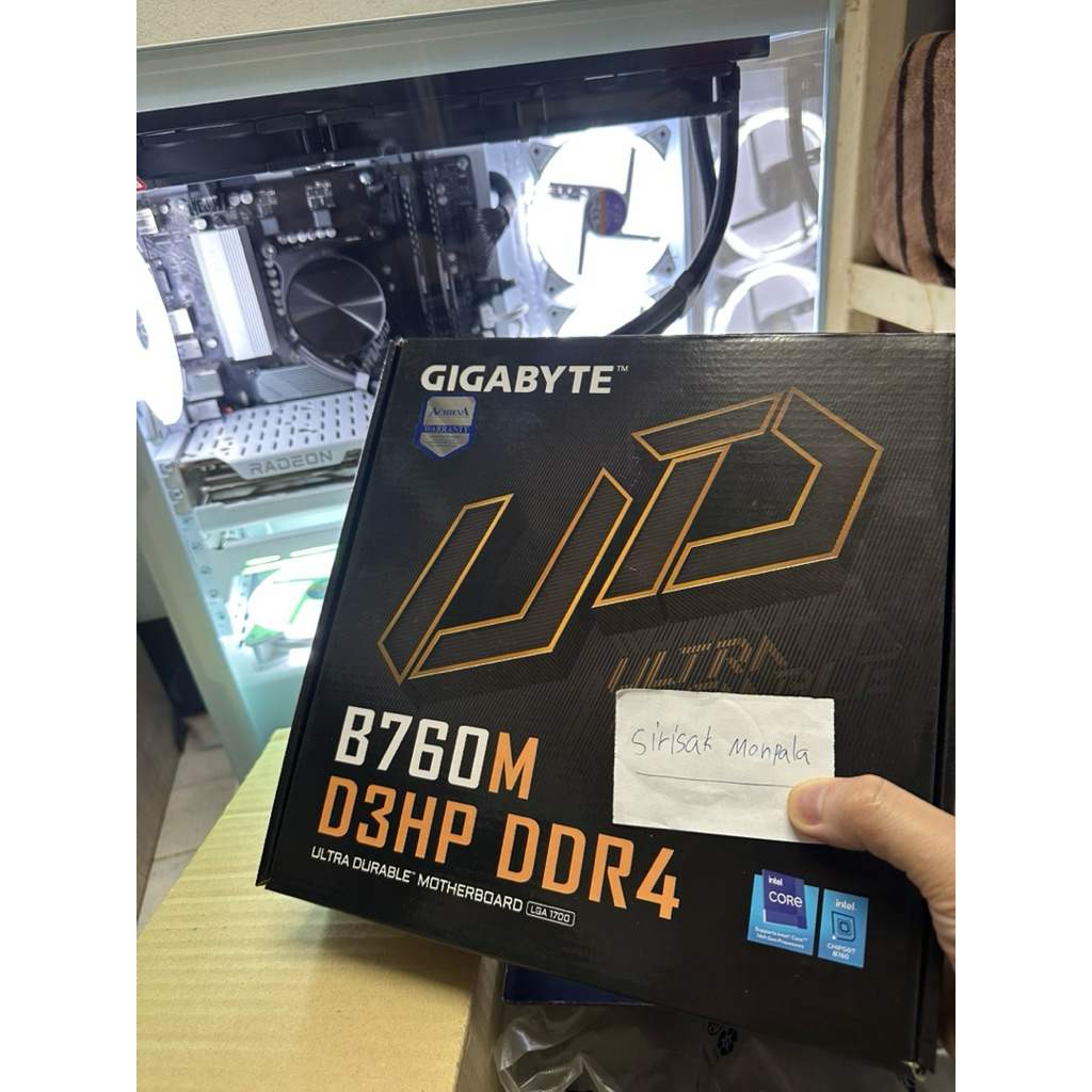 เมนบอร์ด Gigabyte B760M D3hp DDR4 มือสอง ครบกล่อง ประกัน 2ปี