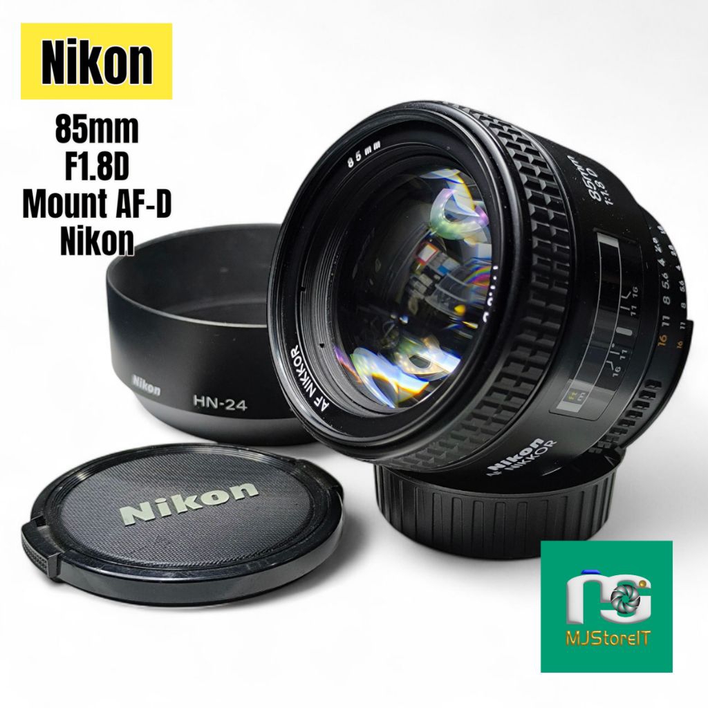 Nikon Nikkor AF 85mm F1.8D + Hood HN-24 Mount AF Nikon (สภาพ 80-90%)

