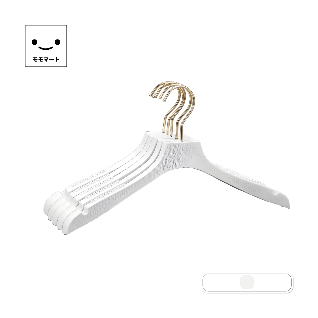 MOMOMART ไม้แขวนเสื้อ สีขาว ไม้แขวน Hanger วัสดุคุณภาพสูง แข็งแรง ทนทาน รุ่น MC2-008-GL