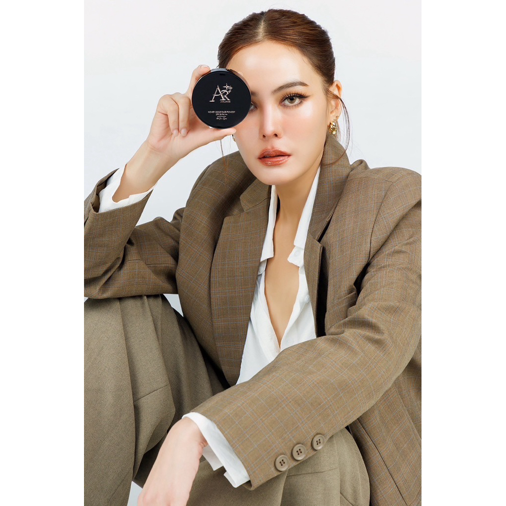 แป้งพับเจนนี่แป้งพับออร่าริช AURARICH คุมมัน กันแดดกันเหงื่อSPF35+++