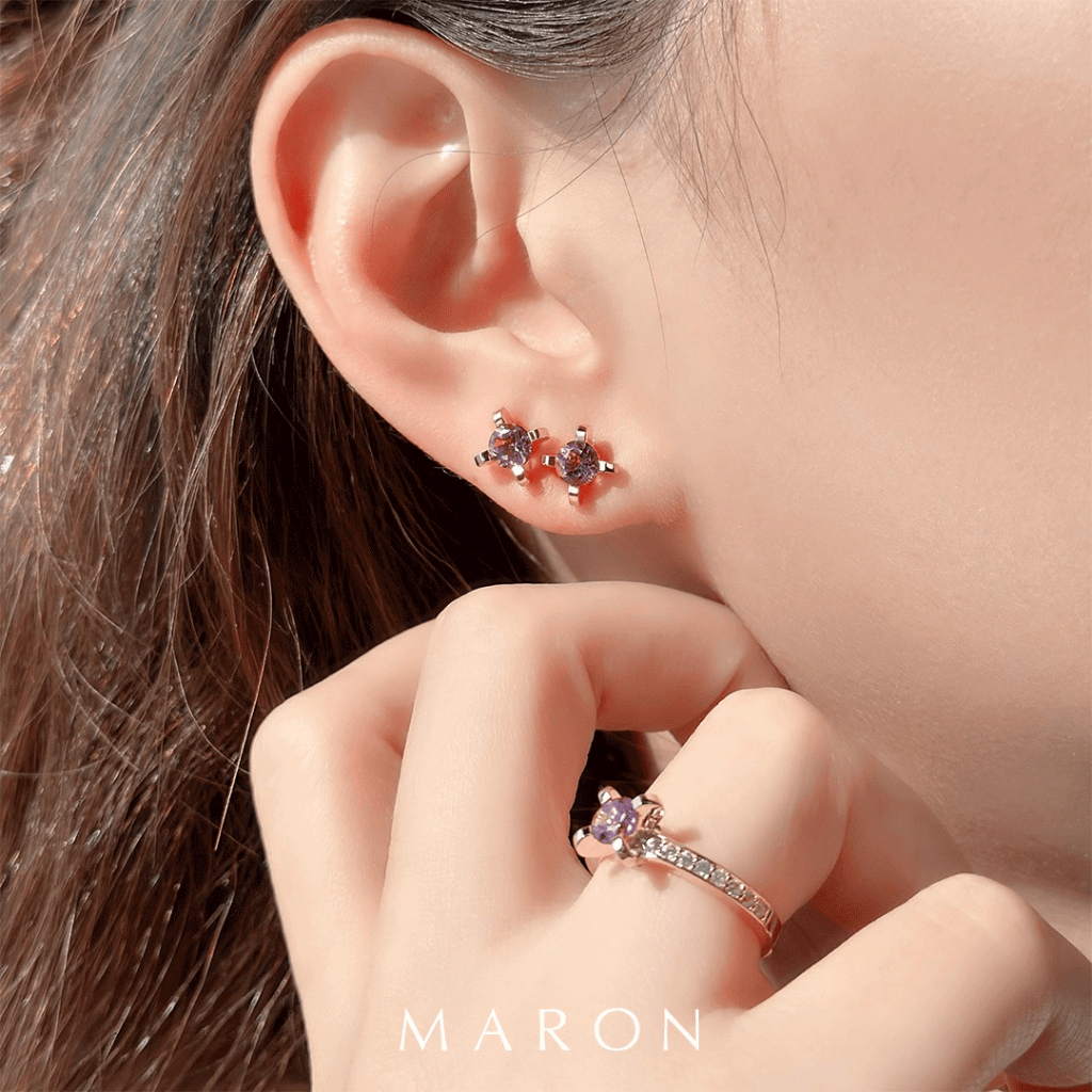 MARON حلق فراشة الشاكرات السبع فضة 92.5 — صورة 4