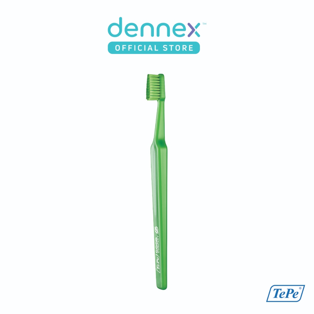 แปรงสีฟันหัวเล็ก TePe GOOD Compact 1 ด้าม คละสี (ซองพลาสติก)  By Dennex