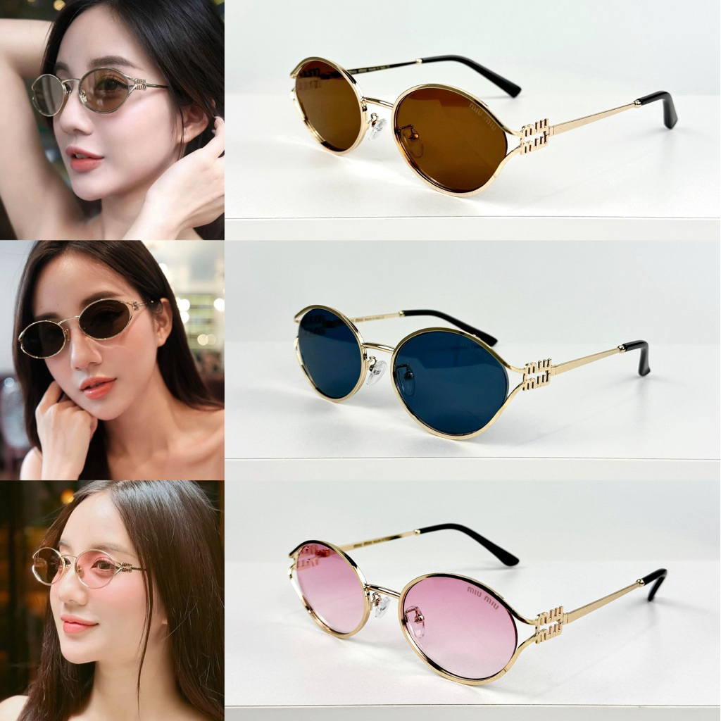[Zeeds] แว่นmi* แว่นมิว แว่นกันแดด ทรงกลม เลนส์uv400