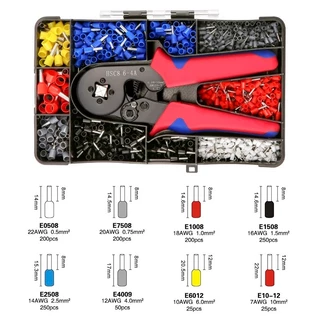 คีมย้ำหางปลา HSC8 6-4A ชุดคีมย้ำจีบแบบกลม