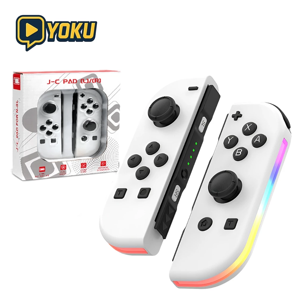 จอยเกม Nintendo Switch ตัวควบคุมเกม 1R/1L Joy-Pad บลูทูธไร้สาย พร้อมไฟ LED รองรับ Switch OLED / Lite