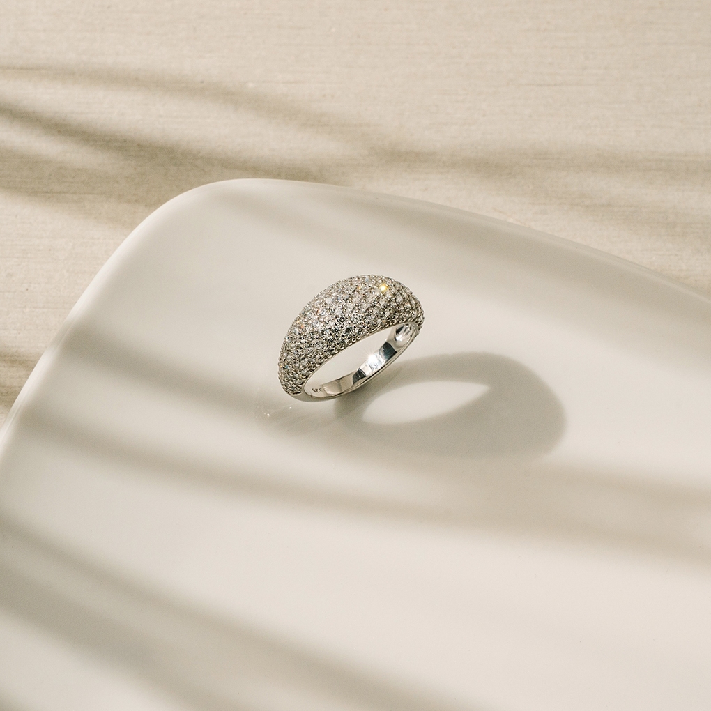 Ar-Kang Collection AKR789/AKR790 แหวนเงินแท้ White Cz AAAAA