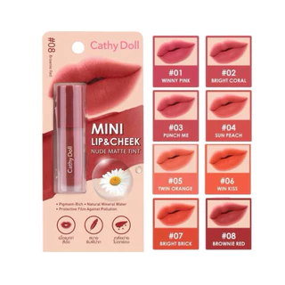 Cathy Doll มินิ ลิปแมทท์ ทาปากและแก้ม Mini Lip & Cheek Nude Matte Tint เคที่ดอลล์ สีชัด 2.1 กรัม