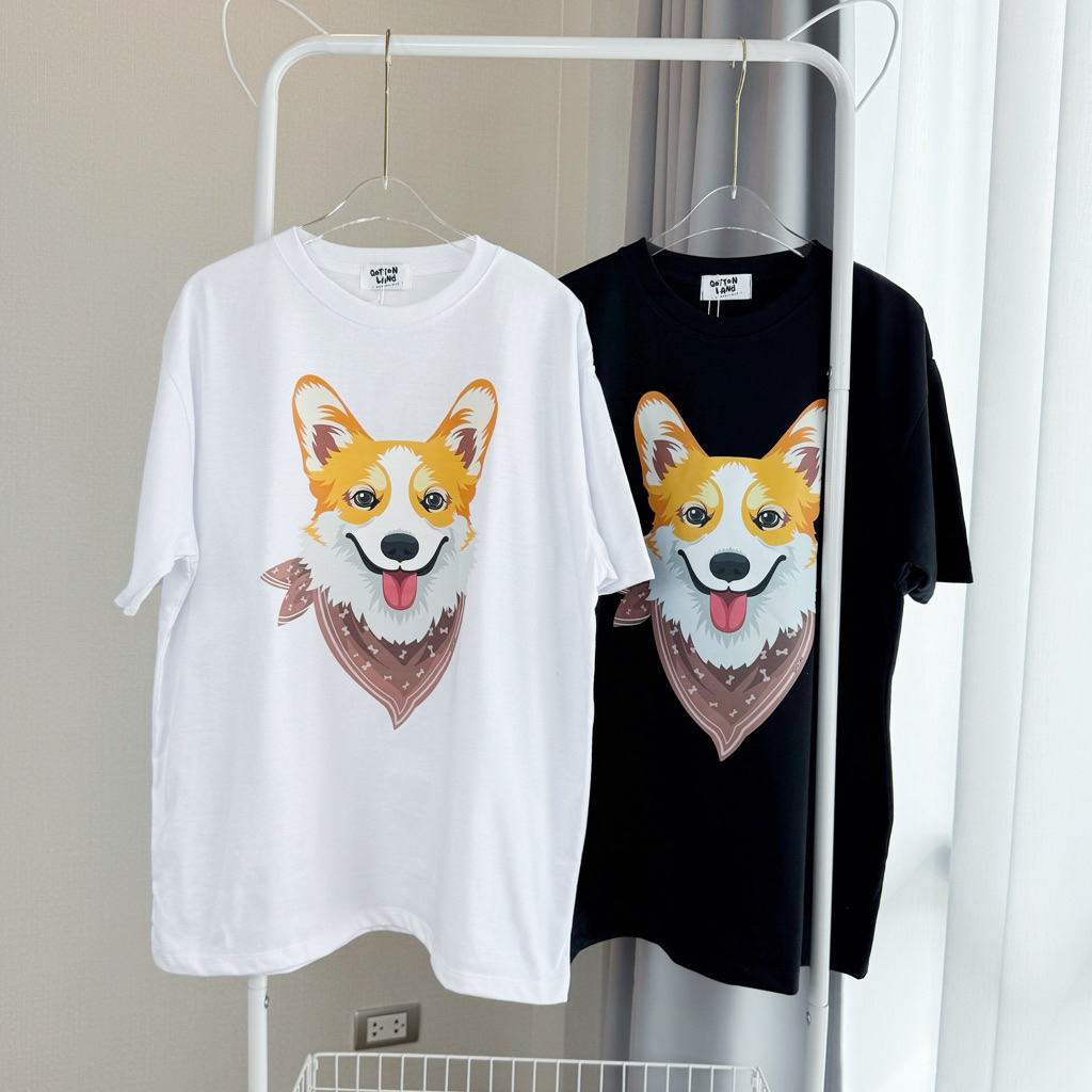 เสื้อยืดโอเวอร์ไซส์ QL คอร์กี้