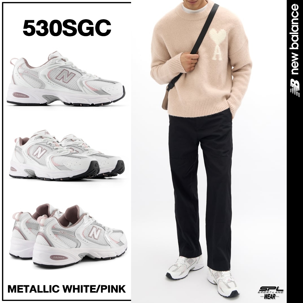 New Balance นิวบาลานซ์ รองเท้าผ้าใบ รองเท้าลำลอง ND UX 530 MR530SGC Metallic white pink (4990)