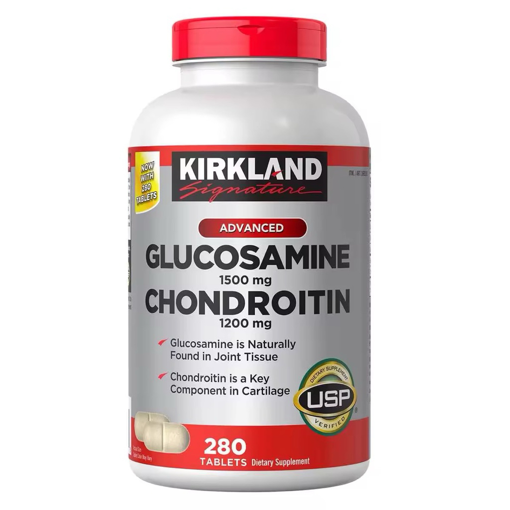 🔥🔥Exp.03/2028 (280 เม็ด) Kirkland Signature Glucosamine & Chondroitin