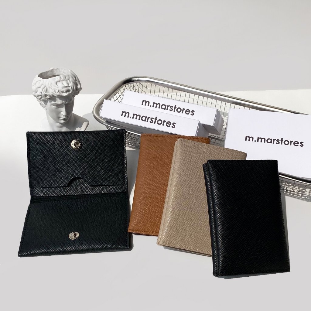 𝗔𝗧𝗠 𝗟𝗘𝗔𝗧𝗛𝗘𝗥 𝗖𝗔𝗥𝗗 กระเป๋าใส่บัตรแบบหนัง สามารถใส่การ์ดได้หลายใบ *มีบริการปั๊มโลโก้ขั้นต่ำ 100 ใบ