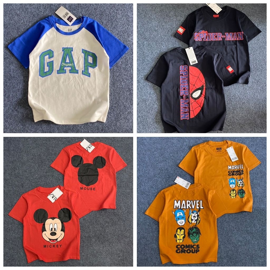 เสื้อยืดเด็ก คอกลม ผ้าคอตตอน ใส่สบาย