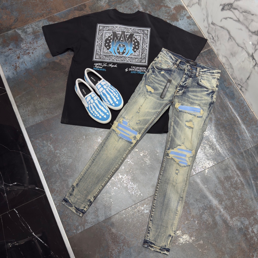 กางเกงยีนส์ขายาว กางเกงยีนส์ผ้ายืด Amiri รวมแบบราคา1590 No.5208 / 5303 / 5377 / 6029 / 7011 / 7053 / 8053 / 8055