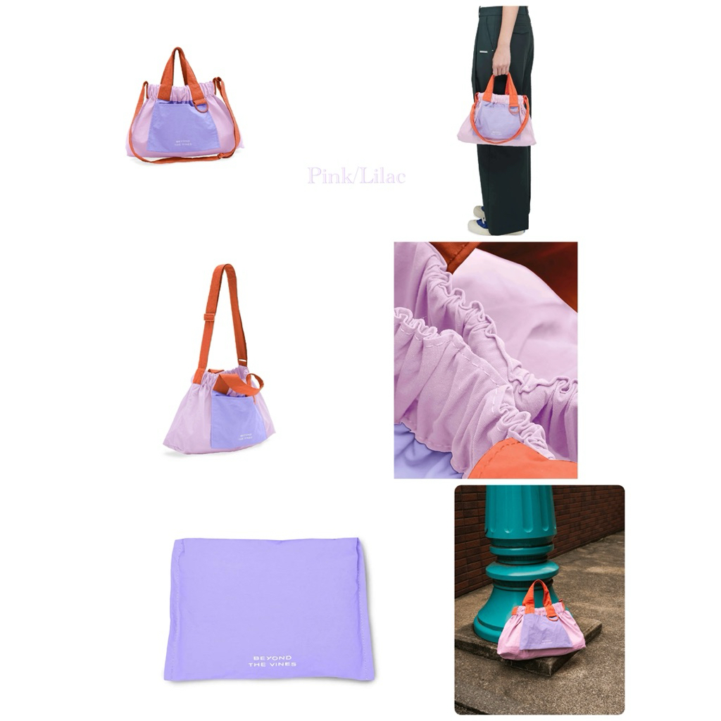 พร้อมส่ง BTV Beyond the Vines Colourblock ขนาด XS Dumpling Bag จากช็อปไทย กระเป๋า ผ้า สะพายข้าง