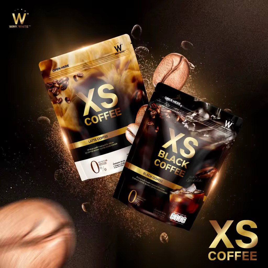 XS COFFEE winkwhite วิงค์ไวท์ LATTE COFFEE & BLACK COFFEE |
