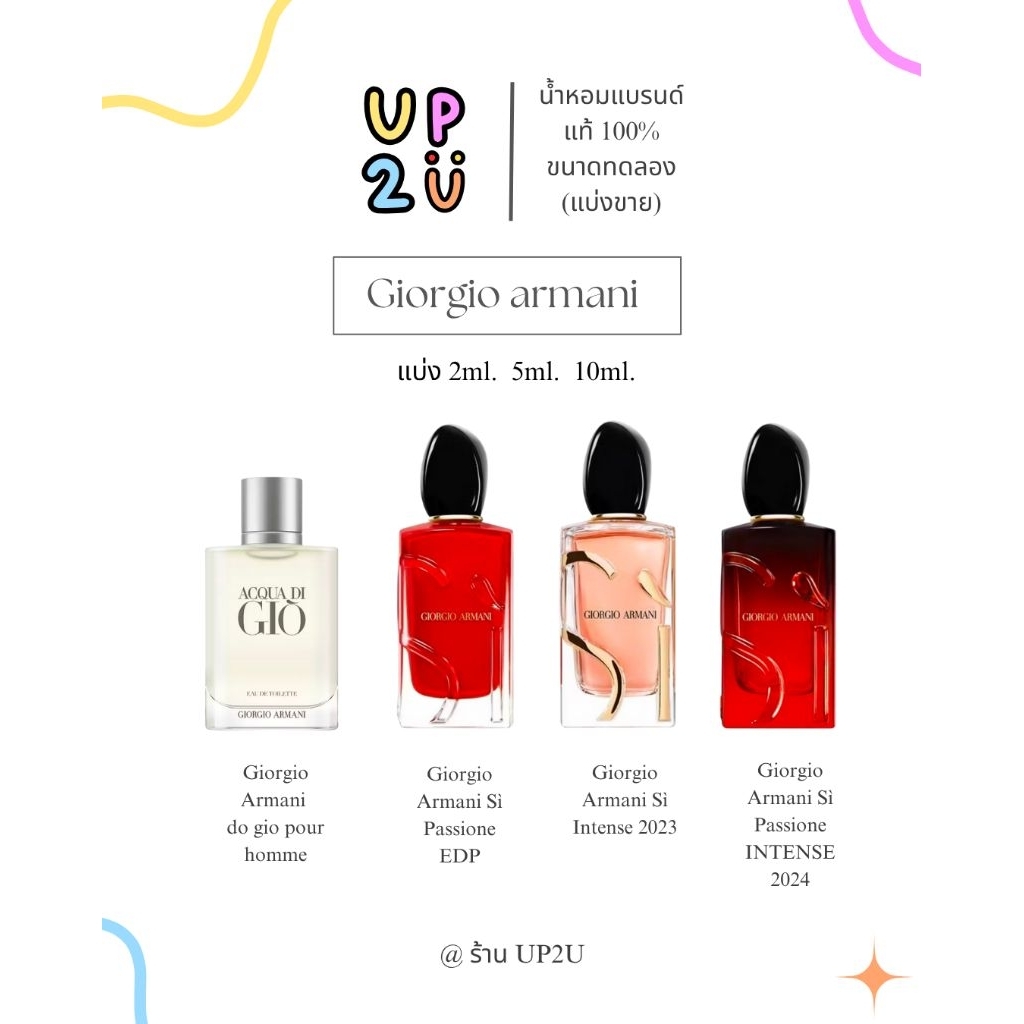 [น้ำหอมแท้แบ่งขาย]si แดง อามานี่ สิ พาสิโอเน intense2024