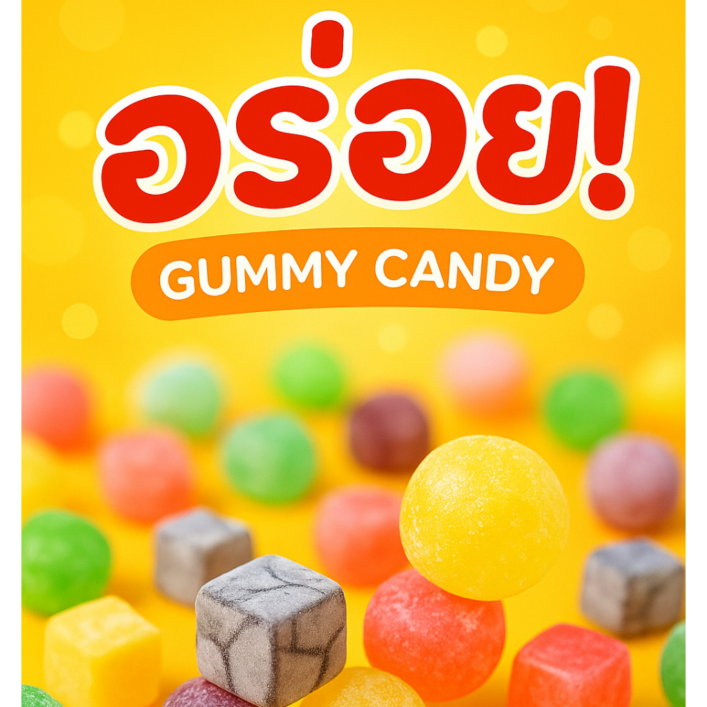 เยลลี่สี่เหลี่ยม และทรงกลม รสเปรี้ยวหวานที่กำลังเป็นกระแส พร้อมจัดส่ง