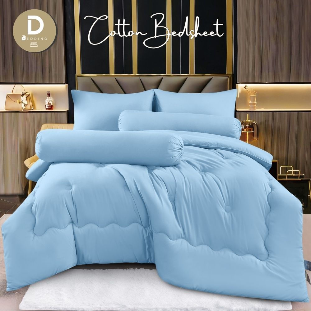 Dbedding ชุดเครื่องนอนพรีเมี่ยม ผ้านุ่มคอตตอน100% เกรดโรงแรม 5 ดาว ผ้านวมนุ่มแต่ไม่ร้อน ครบเซ็ต[ZL/U/ZN]