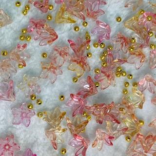 ดอกปีบหุบ ใส เคลือบโฮโลแกรม สำหรับงานฝีมือ ร้อยพวงกุญแจ DIY