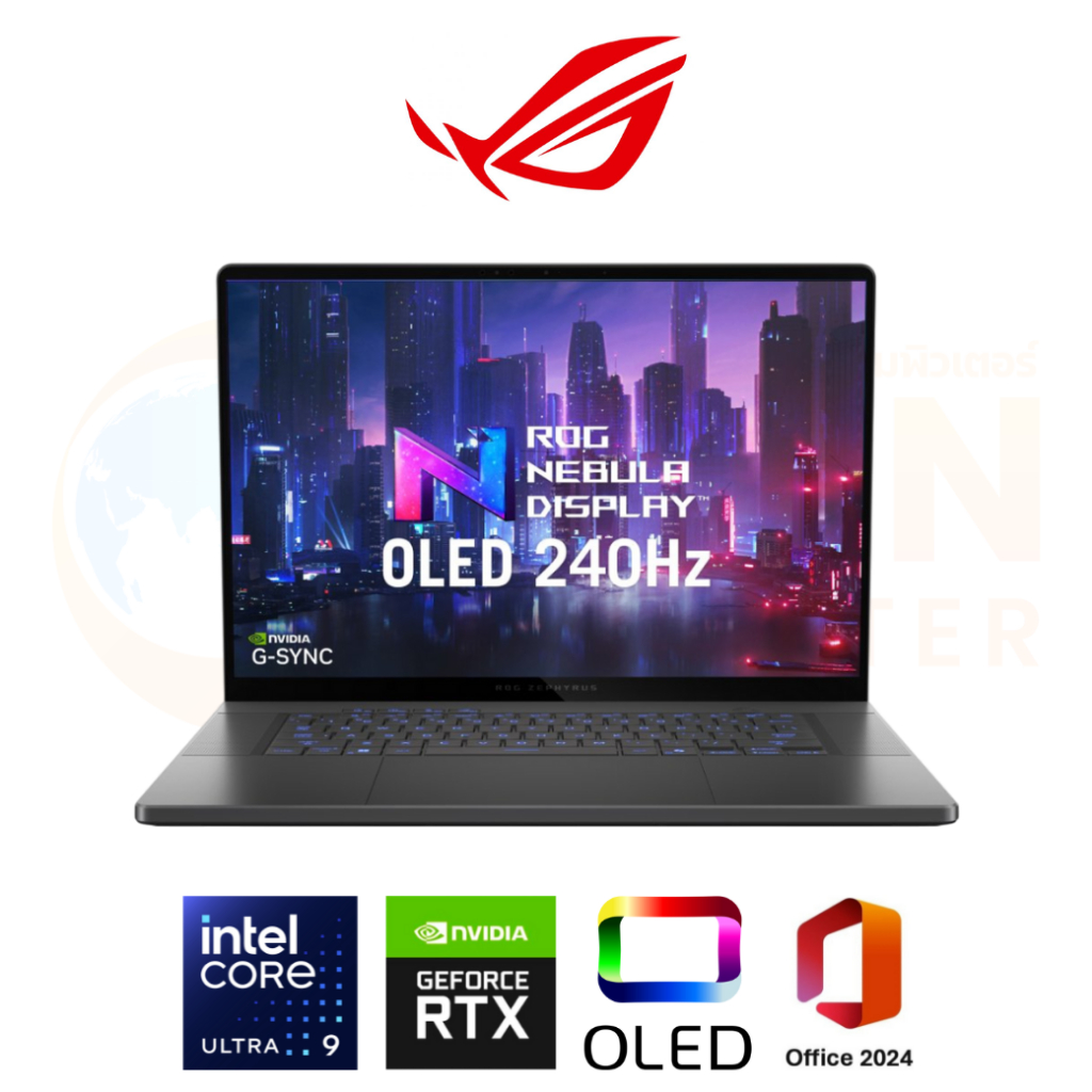 ASUS ROG ZEPHYRUS G16 GU605CP-QR072WA NOTEBOOK (โน้ตบุ๊ค) INTEL CORE ULTRA 9 285H/RTX 5070/32GB/1TB/