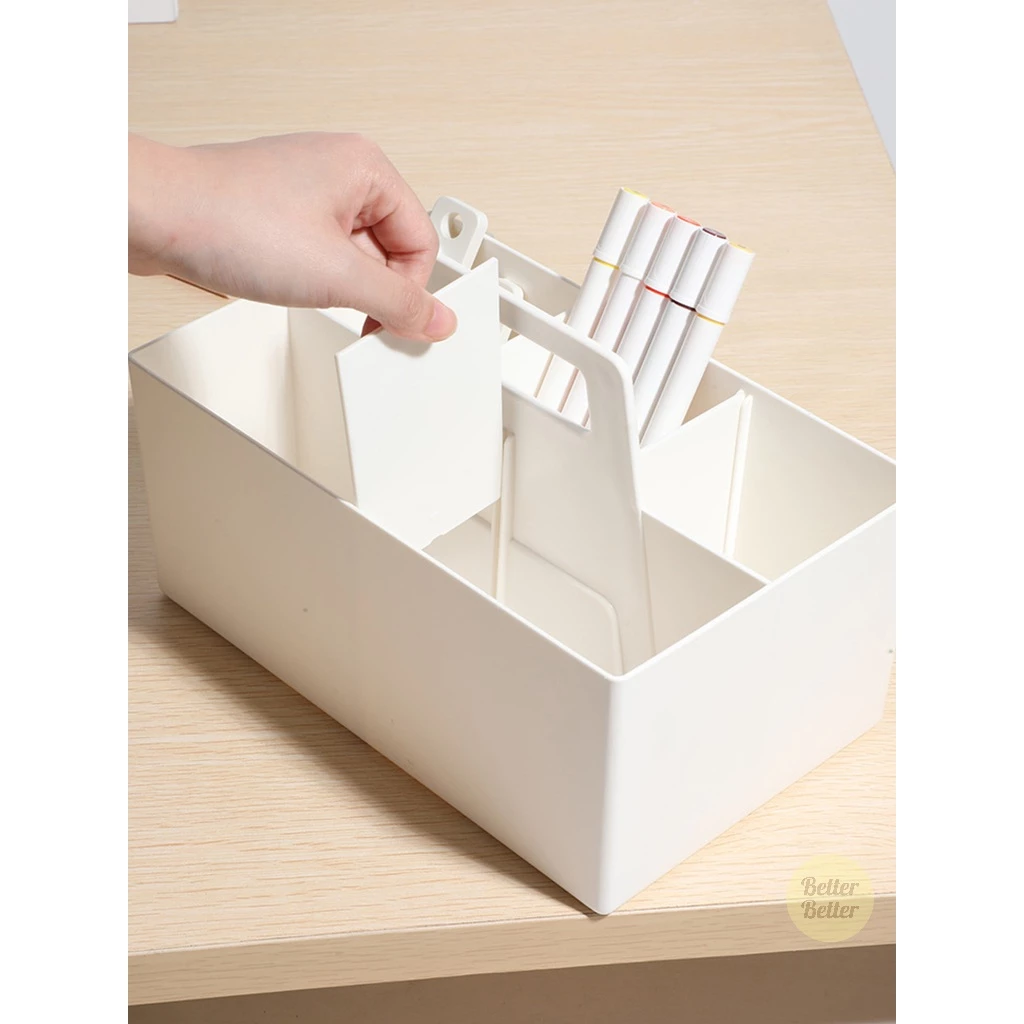 New! กล่องเก็บของ เครื่องเขียน ดินสอ ปากกา Storage With Fixed Handle // Mid century BERGIR