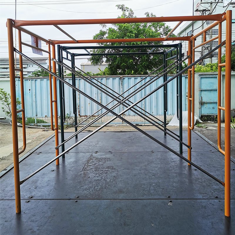 (จำหน่ายเป็นชุด) นั่งร้านเหล็ก นั่งร้านก่อสร้าง หนา 1.4mm/1.8mm ขนาด187x126x170cm. ก่อสร้าง ทาสี อุปกรณ์ช่าง แข็งแรง - รูปที่ 6