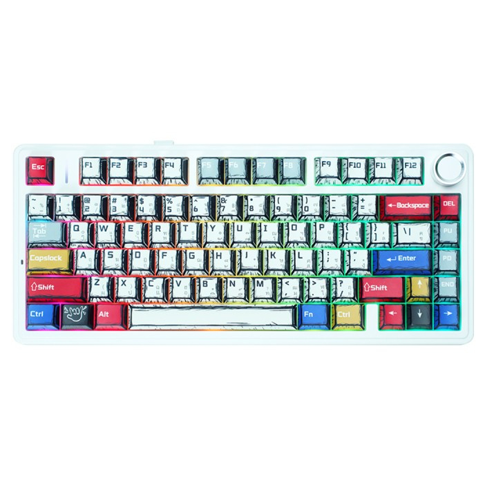 AULA F75 GREEN SWITCH RGB EN/TH COMICS WIRELESS KEYBOARD