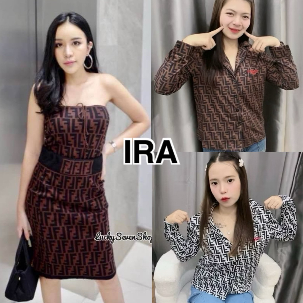 BY IRA เสื้อเชิ้ตแขนยาว แต่งลาย ปักหน้าอก ผ้าดี ใส่สวยมากๆๆๆ