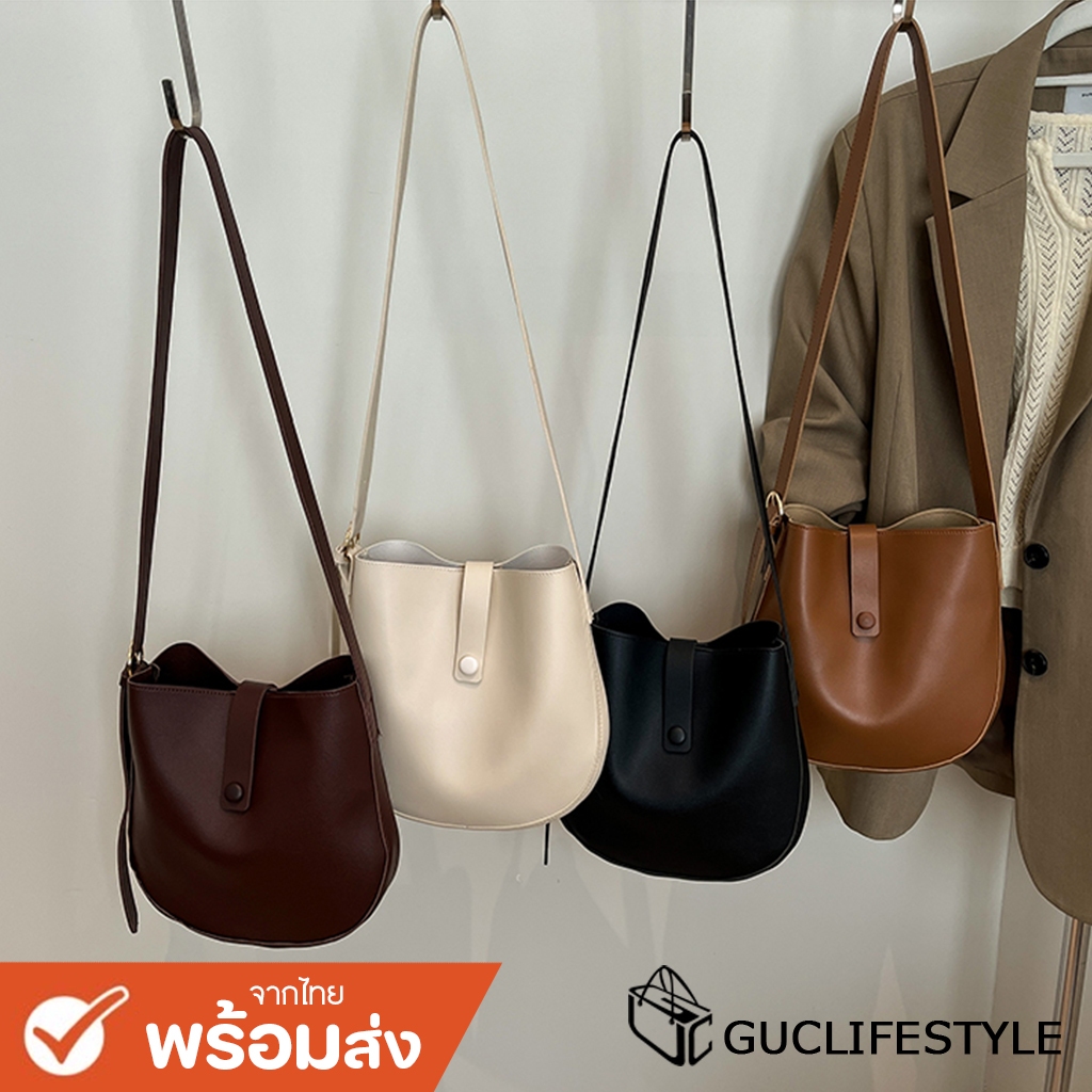 GUCSELECTED(B2421) กระเป๋าสะพายไหล่หนังพียู มี4สี