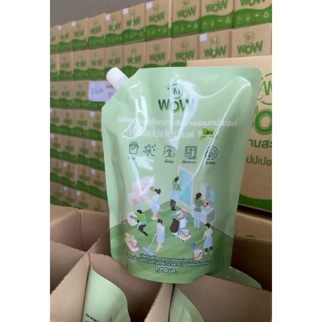 AM WOW น้ำยาอเนกประสงค์ กลิ่นเปปเปอร์มิ้นต์