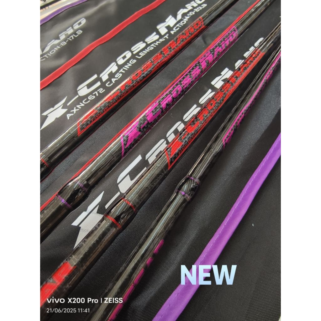 คันเบ็ด X Cross Nano Airgear By  BPO กราไฟท์แท้ 1/2ท่อน เวท 8-17/10-20lb