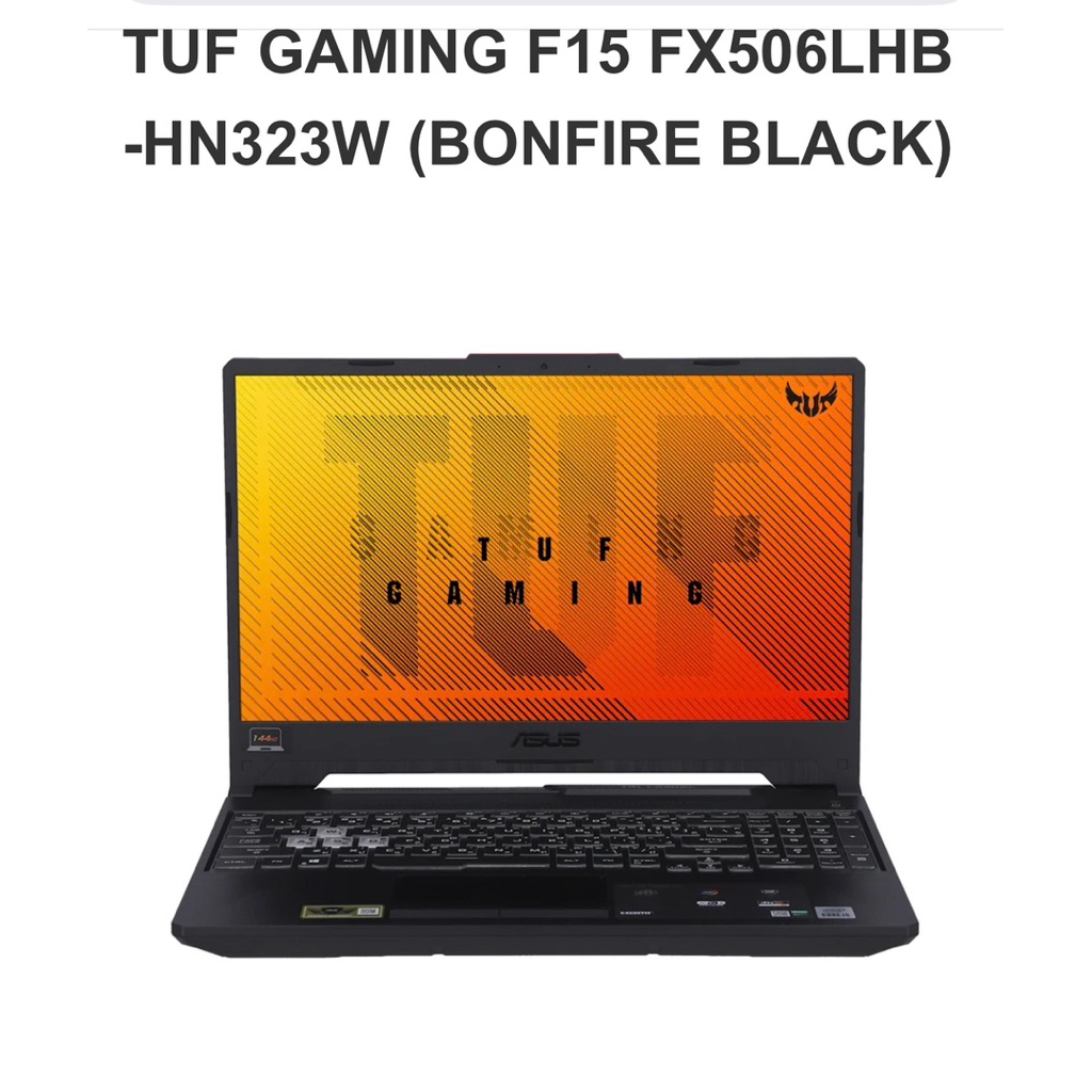 NOTEBOOK (โน้ตบุ๊ค) ASUS TUF GAMING F15 FX506LHB-HN323W (BONFIRE BLACK)
