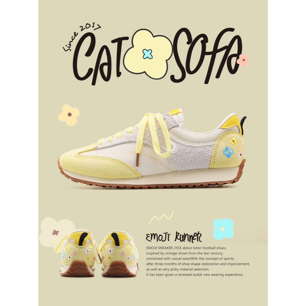(Preorder) รองเท้าผ้าใบ cat&sofa รุ่น Emoji Runner