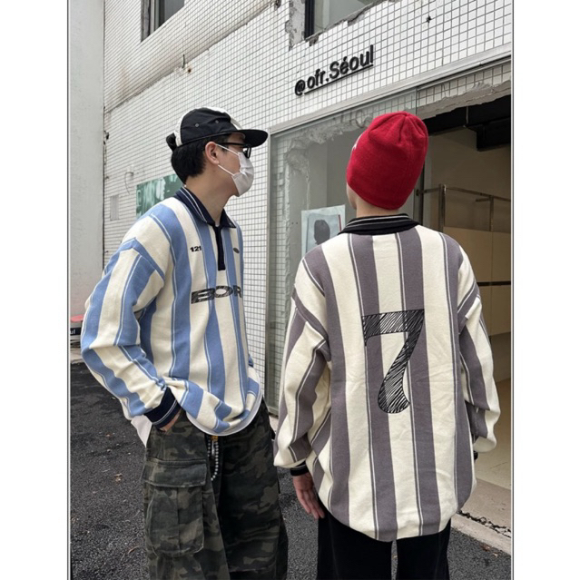 เสื้อโปโลแขนยาว bor sweater คอปก