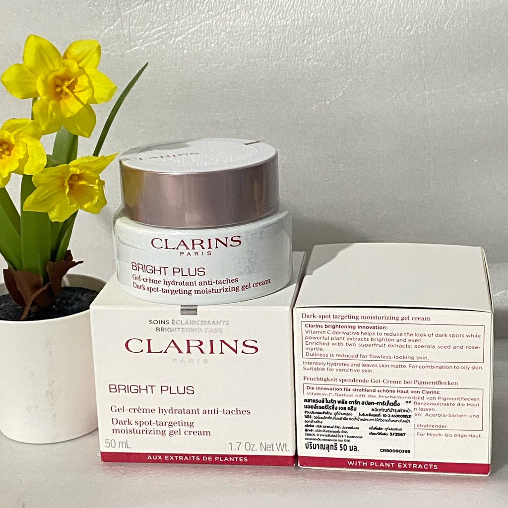 ป้ายไทย ผลิต2567 CLARINS Bright Plus Moisturizing Gel Cream 50 มิล