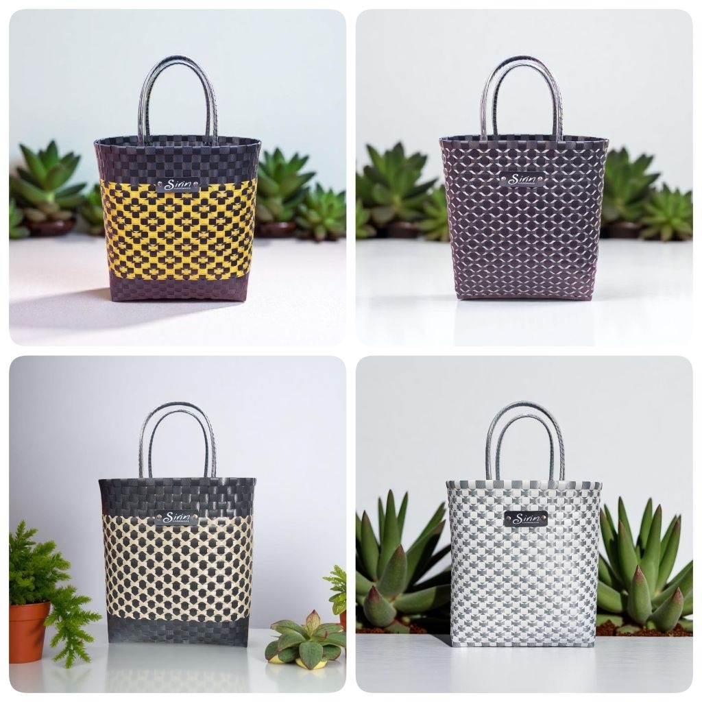 ตะกร้าสาน  กระเป๋าใส่เอกสาร A4 ใส่หนังสือ Handmade