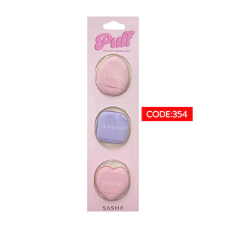 SASHA mini cushion puff พัฟแป้งฝุ่น รองพื้น คอนซีลเลอร์ ฟองน้ำแน่น เนื้อละเอียด สัมผัสนุ่ม