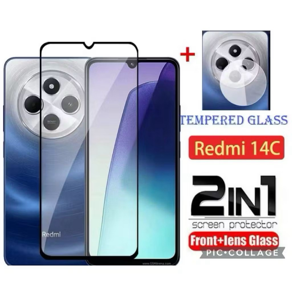 ฟิล์มกระจก เต็มจอ เลนส์ สำหรับ Xiaomi Redmi 14C 13C 12C Poco C75 C71 C65 C61 X7 Redmi Note 14 13 12 Pro Plus Redmi A3 A5