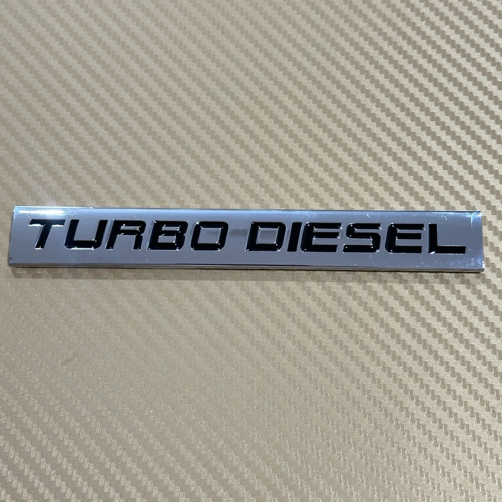 โลโก้เพล TURBO DIESEL งานโลหะ ขนาด 2 x 15 cm ราคาต่อชิ้น