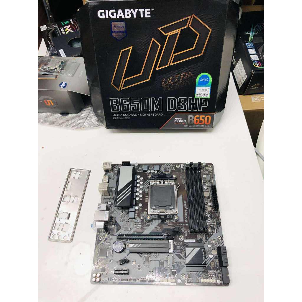 MAINBOARD GIGABYTE B650M D3HP  (DDR5) (AM5) (MATX) ครบกล่อง ใช้งานปกติ ประกันยาว