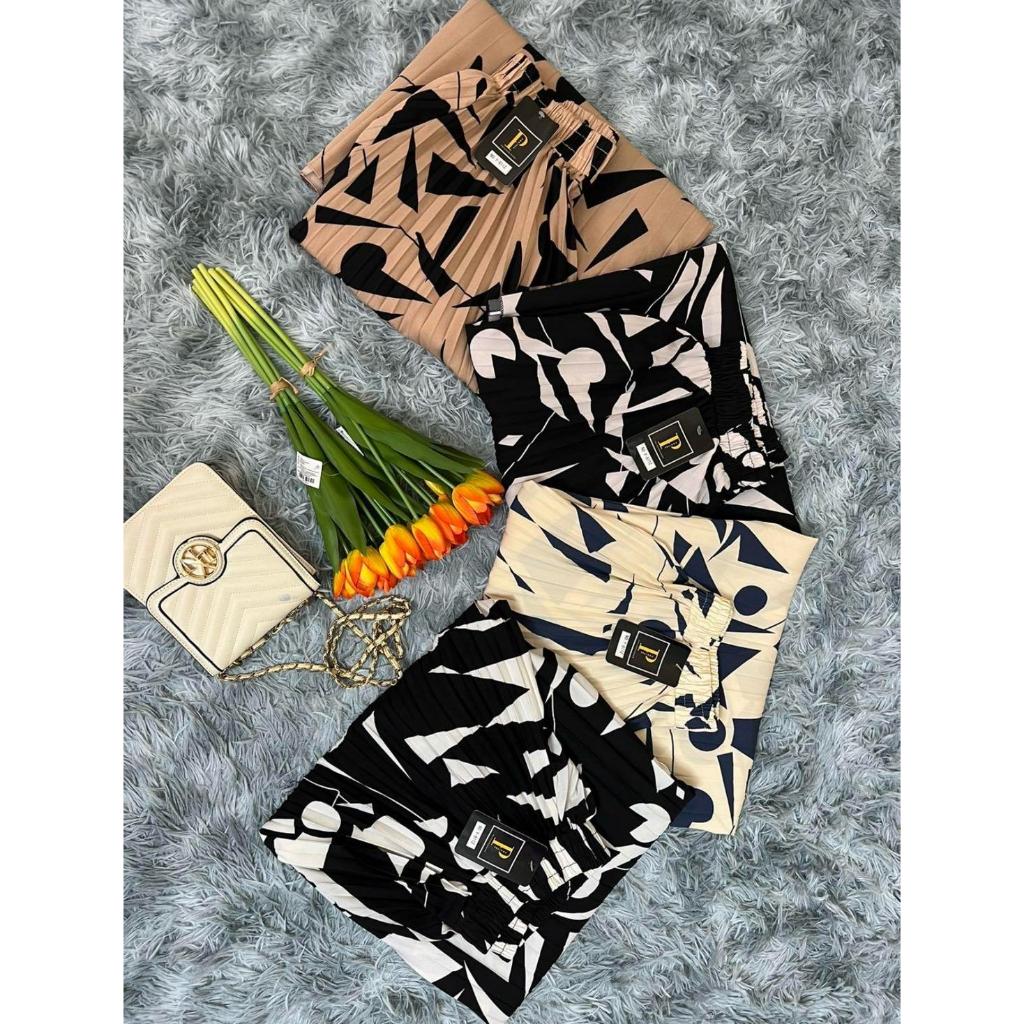 กางเกง Luxury ทรงกระโปรง ขาใหญ่เกรดพรีเมี่ยม Y811Z สำหรับผู้หญิง Clothing Lady Women